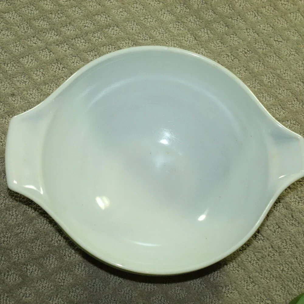 Vintage Pyrex VERDE GREEN Avocado Cinderella Nesting Mixing Bowls Set #443 #444